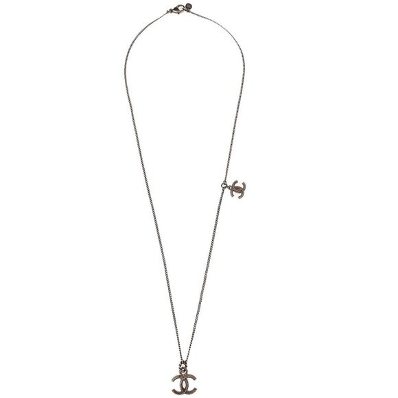 Chanel CC Chain Necklace Pendant Silver 09A - Picture 2 of 4